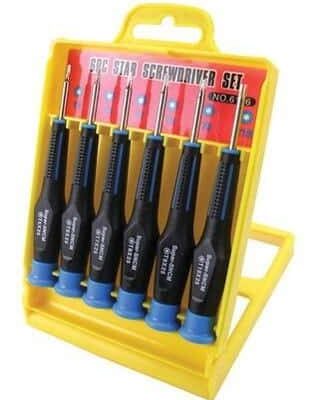 Jeu de 6 tournevis TORX de précision