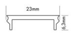 Aluminium profiel met cover Laag model - breed