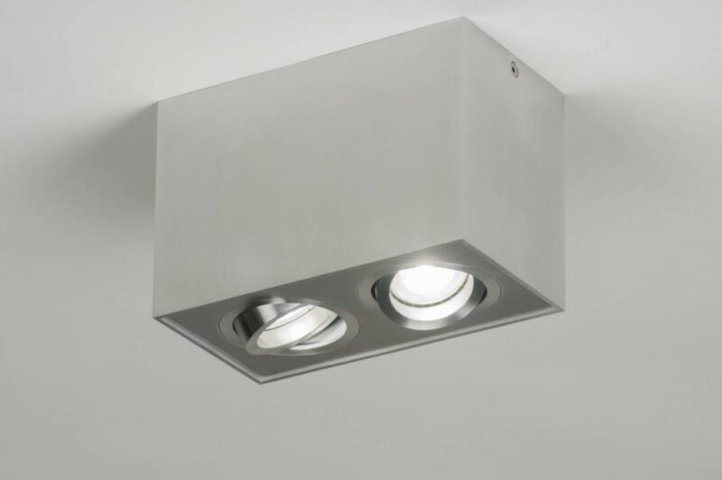 Aluminium opbouwspot met LED