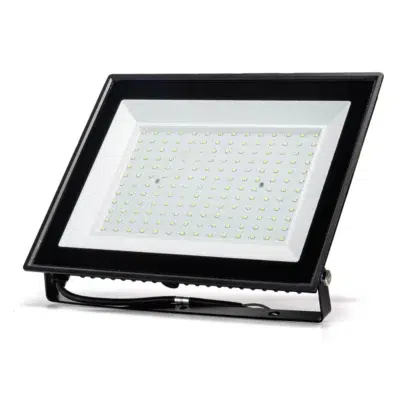 LED floodlight on stand.